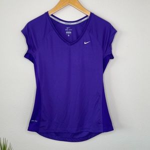 Nike Miler Dri-Fit Running Purple T-Shirt Size M
